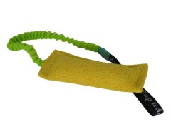 Tug din material francez prevazut cu lesa elastica pentru dresaj canin 20 x 8 cm .