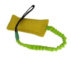 Tug din material francez prevazut cu lesa elastica pentru dresaj canin 20 x 8 cm .