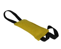 Tug din material francez prevazut cu doua manere pentru dresaj canin 20 x 8 cm .