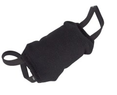 Tug tip minge rugby din material francez cu doua manere pentru dresaj canin .