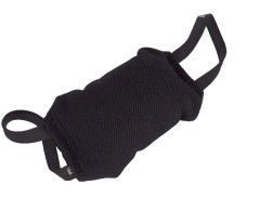 Tug tip minge rugby din material francez cu doua manere pentru dresaj canin .