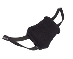 Tug tip minge rugby din material francez cu doua manere pentru dresaj canin .