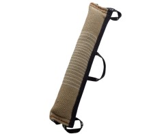 Tug din iuta cu trei manere pentru dresaj canin 63 x 12 cm
