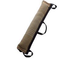 Tug din iuta cu trei manere pentru dresaj canin 63 x 12 cm