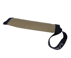 Tug din iuta prevazut cu un maner pentru dresaj canin 27 x 7 cm