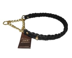 Zgarda strangulanta Junior Hundebedarf impletita din piele naturala