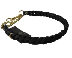 Zgarda strangulanta Junior Hundebedarf impletita din piele naturala