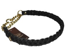 Zgarda strangulanta Junior Hundebedarf impletita din piele naturala