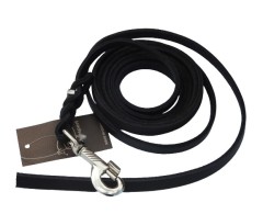 Lesa neagra de lux din piele naturala cu capete impletite 12 mm x 250 cm