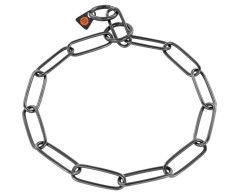 Zgarda profesionala strangulanta INOX NEGRU Hermann Sprenger 3 mm / 61 cm zale lungi