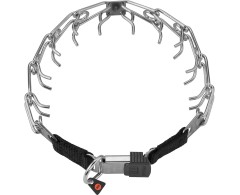 Zgarda profesionala pentru dresaj canin ULTRA-PLUS cu placuta centrala si ClicLock INOX Hermann Sprenger 4 mm / 60 cm