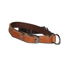 Zgarda profesionala strangulanta din piele naturala JHS Hundesport