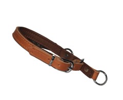 Zgarda profesionala strangulanta din piele naturala JHS Hundesport