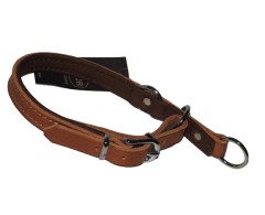 Zgarda profesionala strangulanta din piele naturala JHS Hundesport