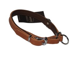 Zgarda profesionala strangulanta din piele naturala JHS Hundesport