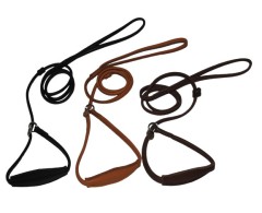 Lesa de lux pentru show din piele rotunda Royal nappa , prevazuta cu protectie pentru laringe