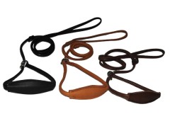 Lesa de lux pentru show din piele rotunda Royal nappa , prevazuta cu protectie pentru laringe