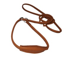 Lesa de lux pentru show din piele rotunda Royal nappa , prevazuta cu protectie pentru laringe