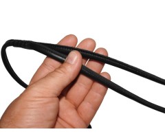 Lesa de lux pentru show din piele rotunda Royal nappa , prevazuta cu protectie pentru laringe