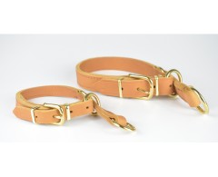 Zgarda strangulanta din piele super premium BRANDY 25 mm Chrome Free Leather