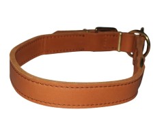 Zgarda strangulanta din piele super premium BRANDY 25 mm Chrome Free Leather