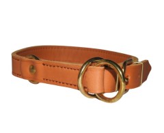 Zgarda strangulanta din piele super premium BRANDY 25 mm Chrome Free Leather