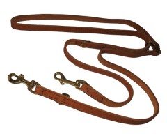 Lesa reglabila super premium Brandy din piele Chrome Free 15 mm / 200 cm