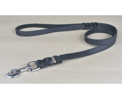 Lesa super premium din piele naturala neagra cu capete impletite 100 cm