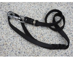 Lesa super premium din piele naturala neagra cu capete impletite 100 cm