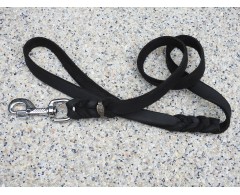 Lesa super premium din piele naturala neagra cu capete impletite 100 cm