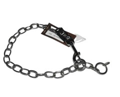 Zgarda strangulanta INOX cu carabiniera JHS Hundesport 3 mm