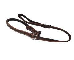 Lesa din piele strangulanta Black Mamba Leather® pentru prezentare caini in expozitii canine .