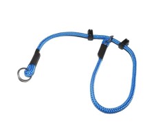 Zgarda strangulanta de contact din paracord cu feronerie otel cromat pentru dresaj canin 5 mm