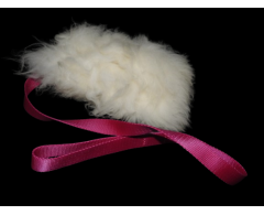 Tug din blana de oaie naturala cu lesa pentru dresaj canin .