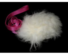 Tug din blana de oaie naturala cu lesa pentru dresaj canin .