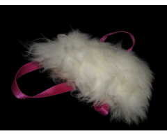 Tug din blana de oaie naturala cu lesa pentru dresaj canin .