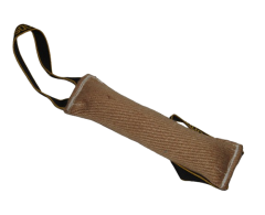 Tug din iuta 7 x 25 cm cu doua manere pentru dresaj canin