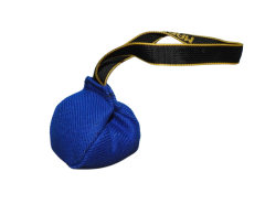 Minge din material francez Ø 8 cm cu maner tip bucla pentru dresaj canin