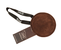 Jucarie motivationala PLATA JHS Hundesport din piele pentru dresaj canin 10 cm