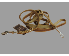 Lesa ajustabila din piele Junior Hundebedarf Olive Green 12 mm x 240 cm