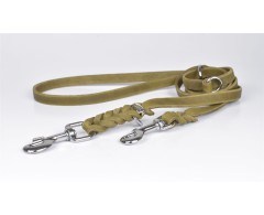 Lesa ajustabila din piele Junior Hundebedarf Olive Green 15 mm x 240 cm