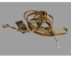 Lesa ajustabila din piele Junior Hundebedarf Olive Green 15 mm x 240 cm