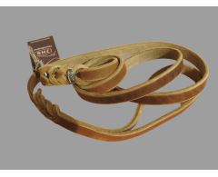 Lesa din piele cu capete impletite Junior Hundebedarf Olive Green 12 mm x 150 cm