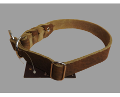 Zgarda strangulanta din piele Olive Green ROSA Junior Hundebedarf 25 mm x 60 cm