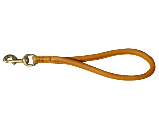 Lesa de lux scurta pentru caini , din piele rotunda moale nappa