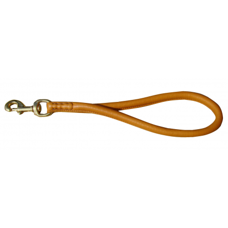 Lesa de lux scurta pentru caini , din piele rotunda moale nappa