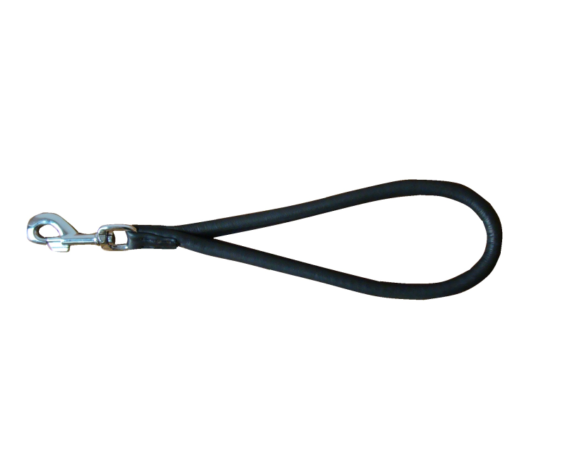 Lesa de lux scurta pentru caini , din piele rotunda moale nappa