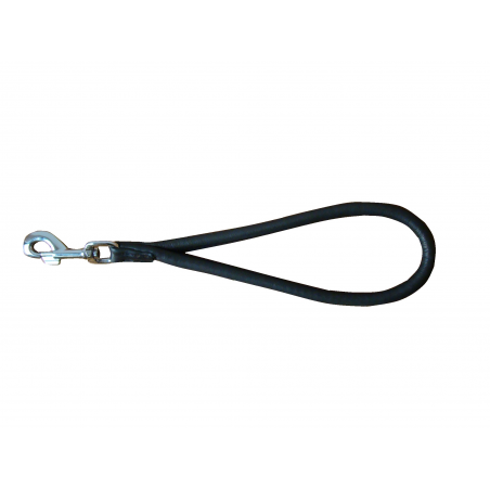 Lesa de lux scurta pentru caini , din piele rotunda moale nappa