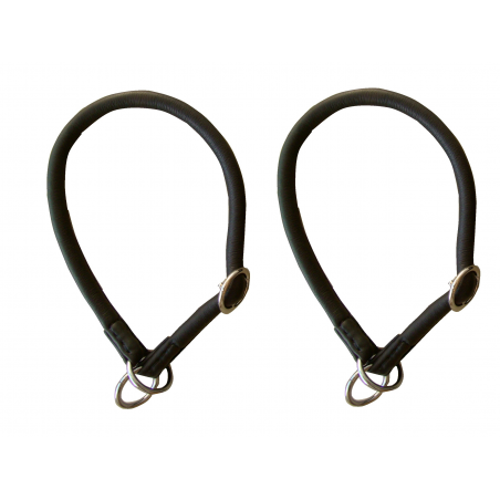 Zgarda de lux strangulanta pentru caini , din piele rotunda royal nappa