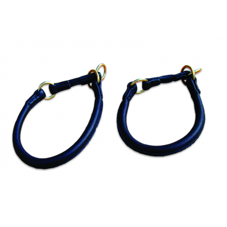 Zgarda de lux strangulanta pentru caini , din piele rotunda royal nappa